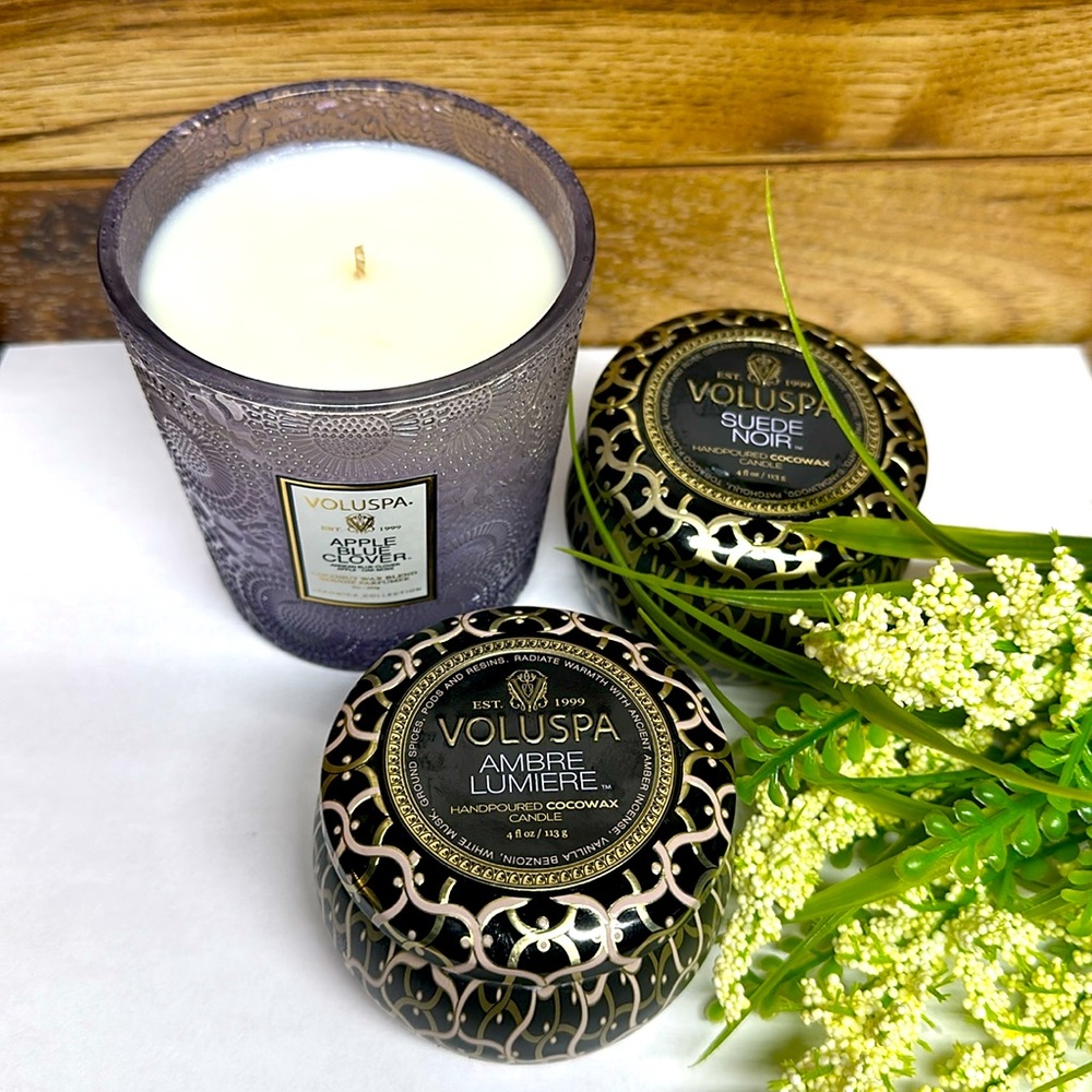 Voluspa Candle 3pc Gift Set New